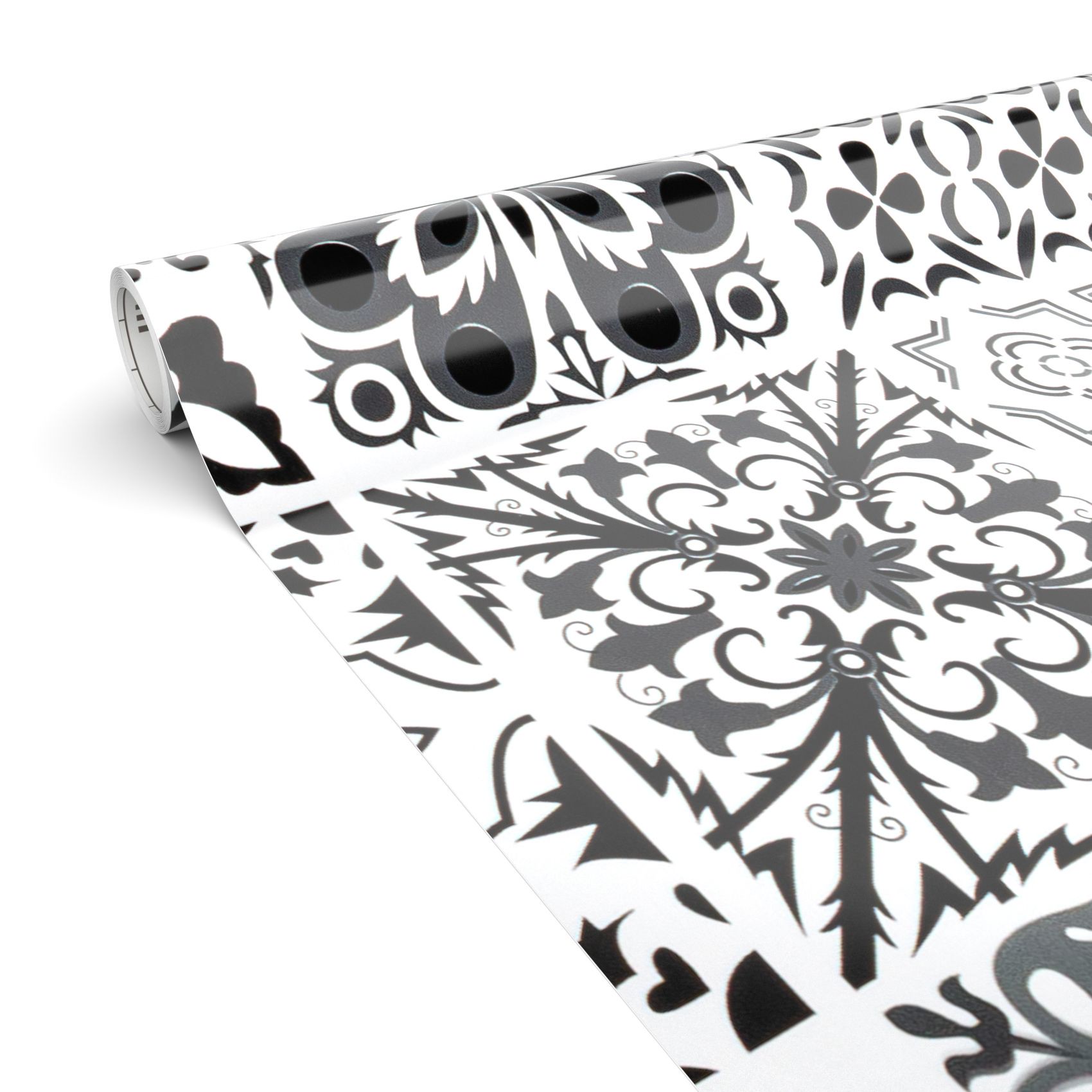 Klebefolie Möbelfolie Küche Folie selbstklebend DIY glänzend PVC-frei 0,45x3m Fliesenoptik grau