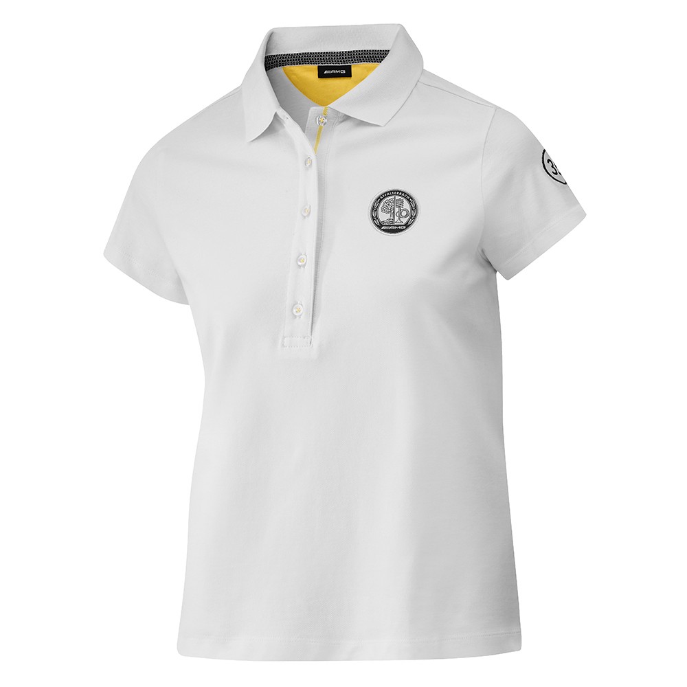 Mercedes-AMG Kollektion Damen Poloshirt, weiß | XL