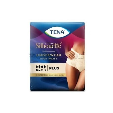 Tena Silhouette Creme Mutandine Assorbenti Vita Alta Misura Large 8 Pezzi