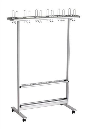 Garderobenträger 20 Hut-/40, Mantelh.Alu.Alu F1 B.500mm H.1720mm