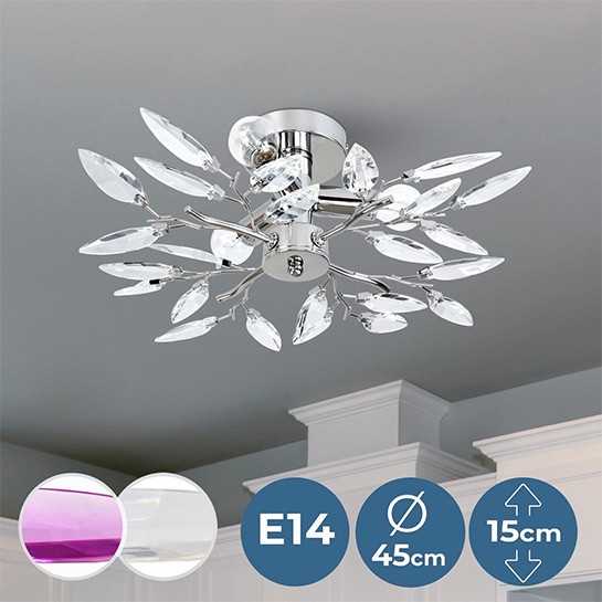 Deckenleuchte mit Blattmotiv – Deckenleuchte – Ø 45 cm