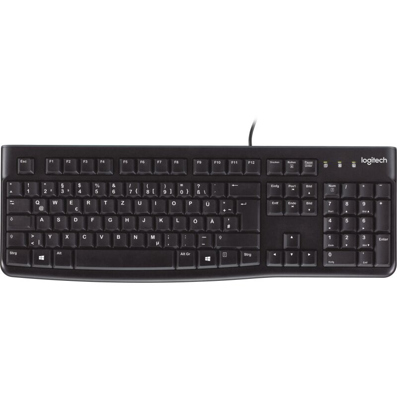 Logitech Tastatur K120, USB, schwarz