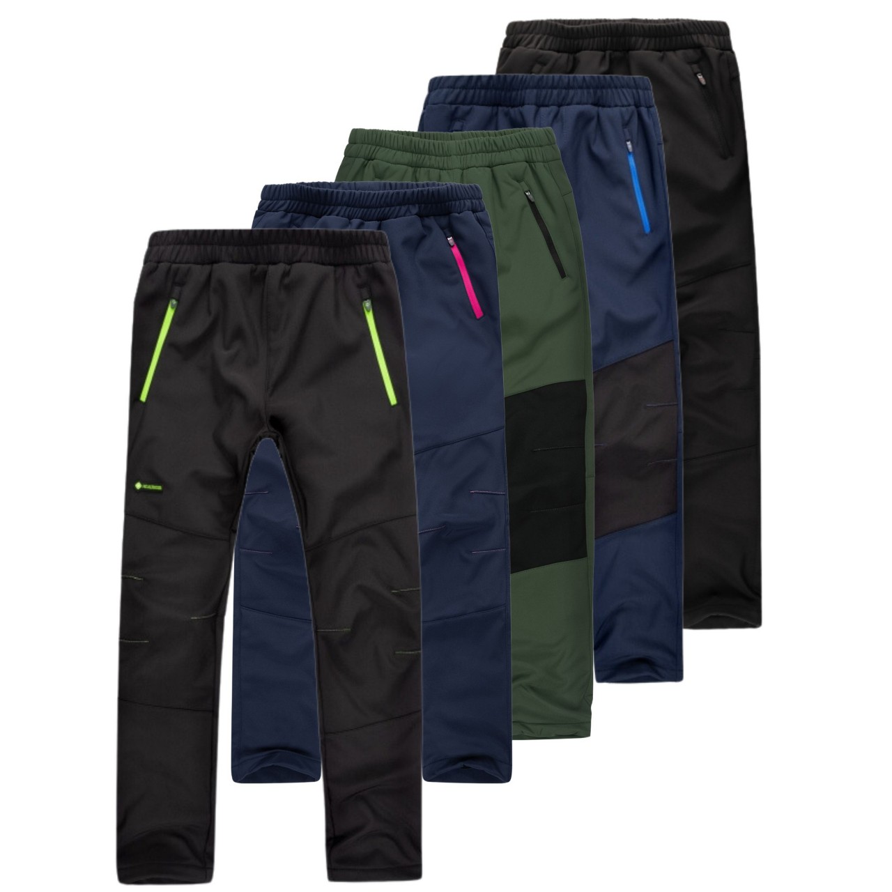 Höhenhorn Tiegun Kinder Softshellhose Jungen Mädchen Outdoorhose Gefüttert Sn... 164 Dunkelblau/Pink