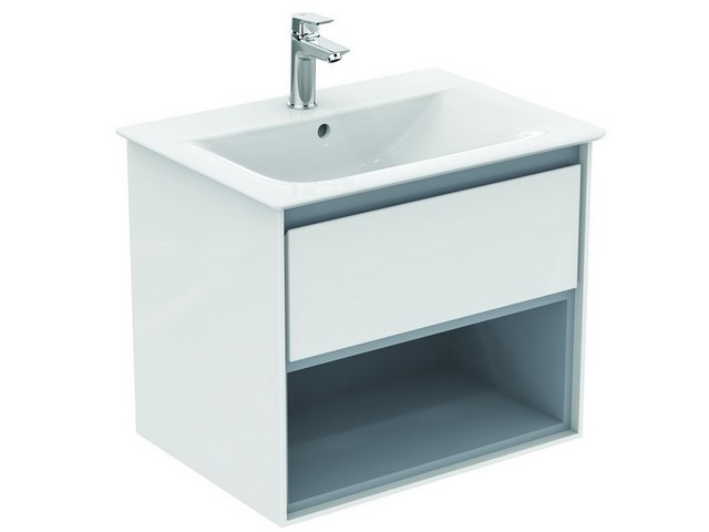 Ideal Standard Ersatzteil Schubladenfront CONNECT AIR, f. WTU 600mm, Braun matt u. Weiß matt, EF671V EF671VY