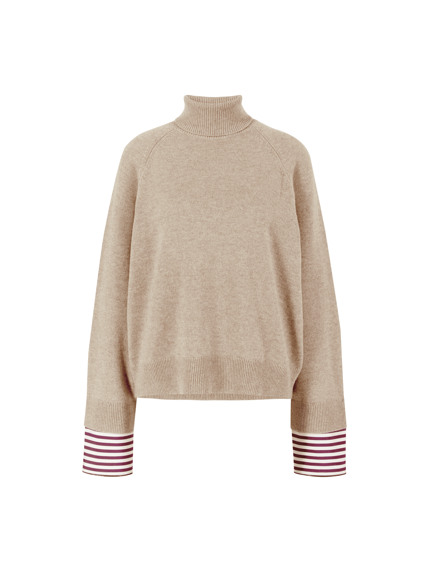 Cashmere-Rollkragenpullover Beige