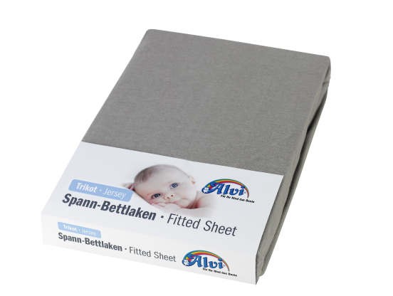 Alvi Spannbettlaken Trikot 70x140 cm  grau
