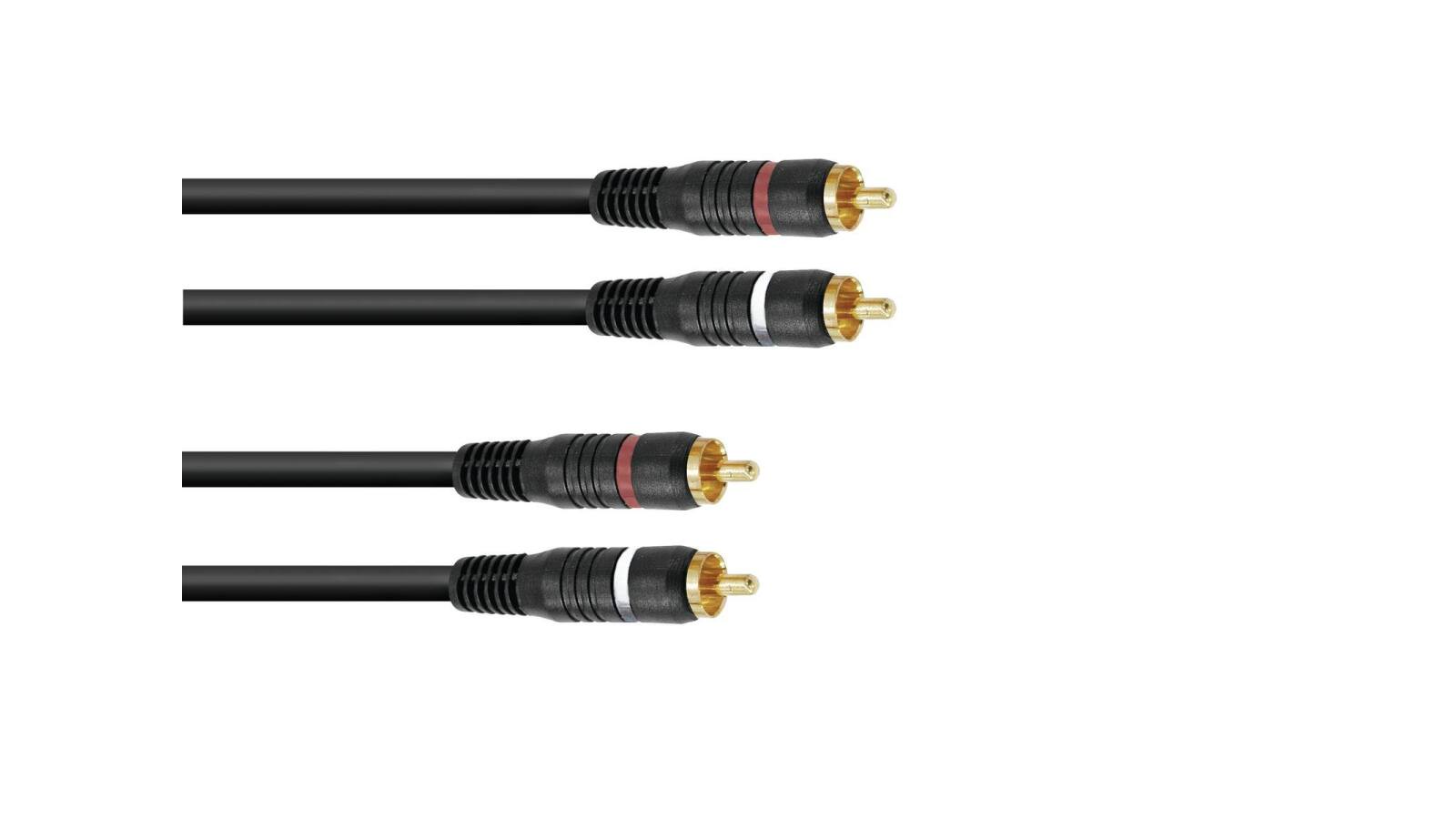 OMNITRONIC Cinch Kabel 2x2 15m