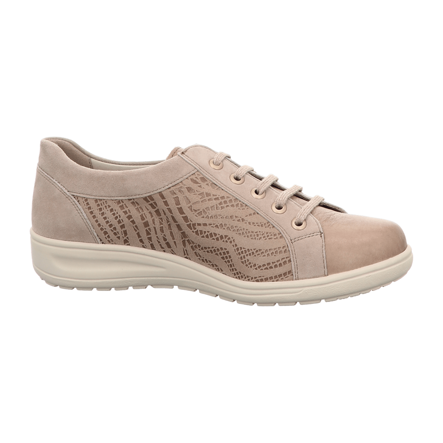 Solidus Da. Schnürschuh bequem Taupe für Damen, beige, Gr. 40 EU / 6,5 UK