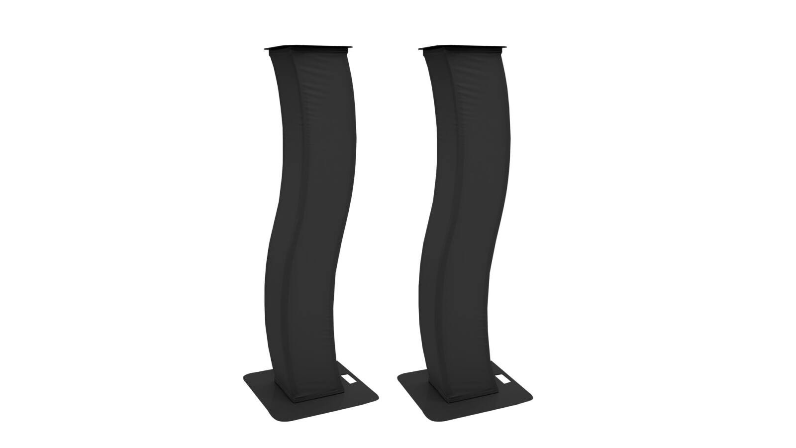 EUROLITE 2x Stage Stand 150cm geschwungen inkl. Cover und Tasche, schwarz