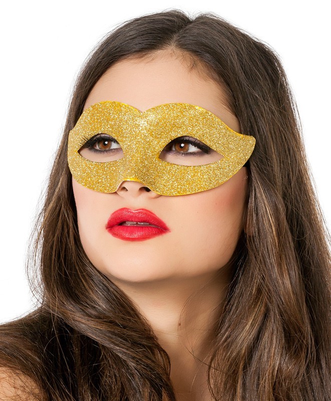 Goldene Glitzer Augenmaske
