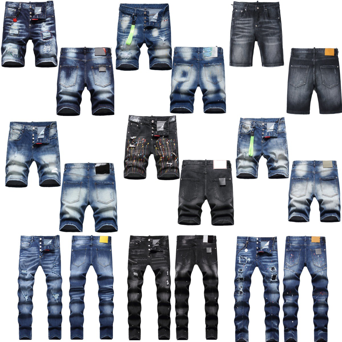 Jeans femme, short en jean femme, jeans homme, jeans créateur, jeans flare femme et homme, style hip hop décontracté, short en jean longueur geno