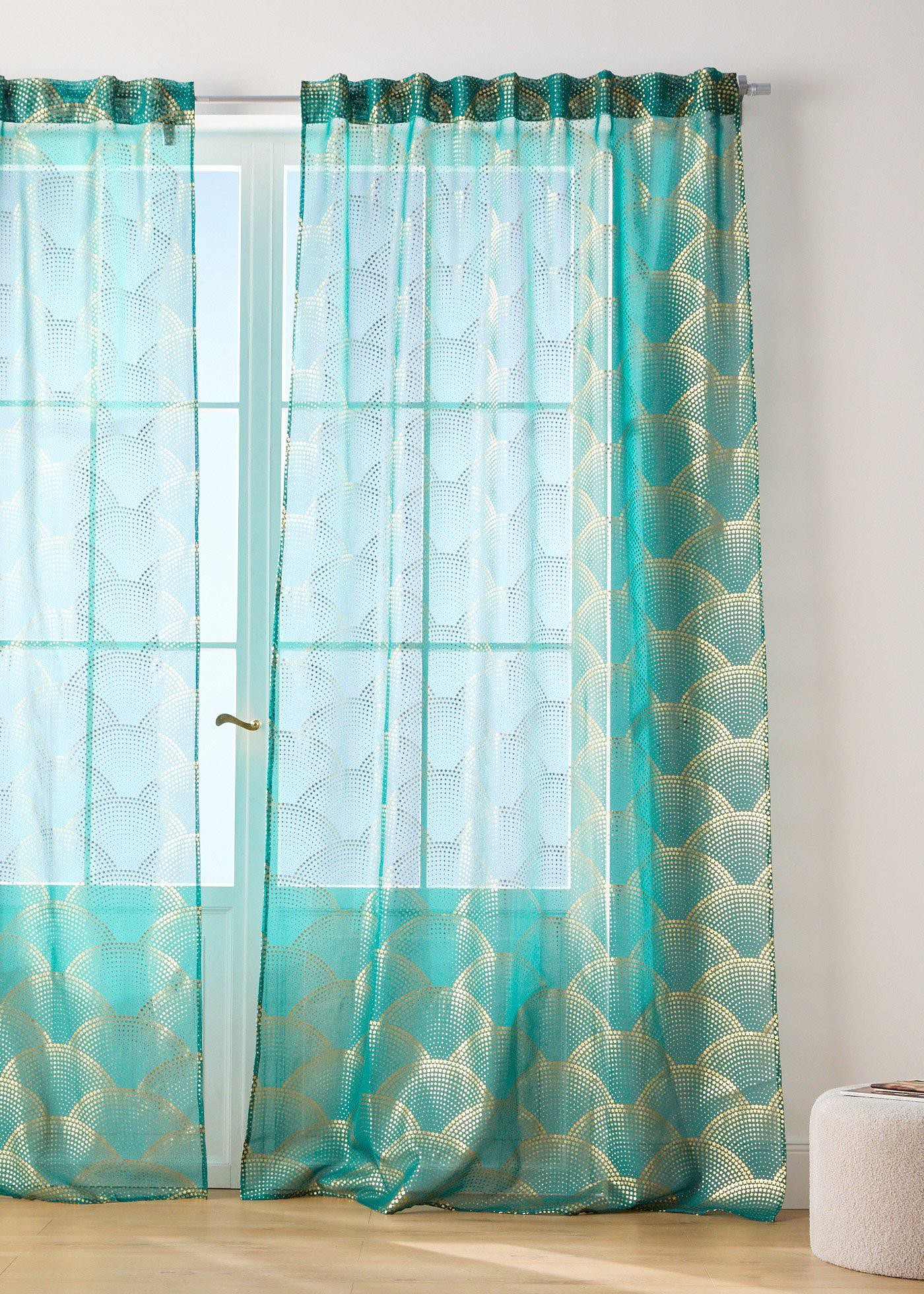 Gardine mit recyceltem Polyester mit Glanz Druck (1er Pack)