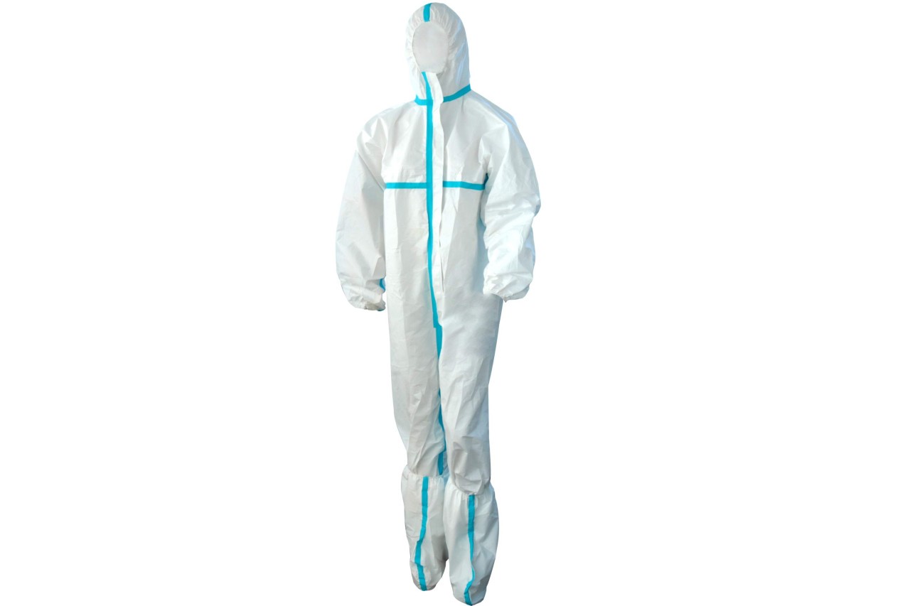 Einweg Schutzkleidung Overall Kapuze Schuhüberzieher Gr. L