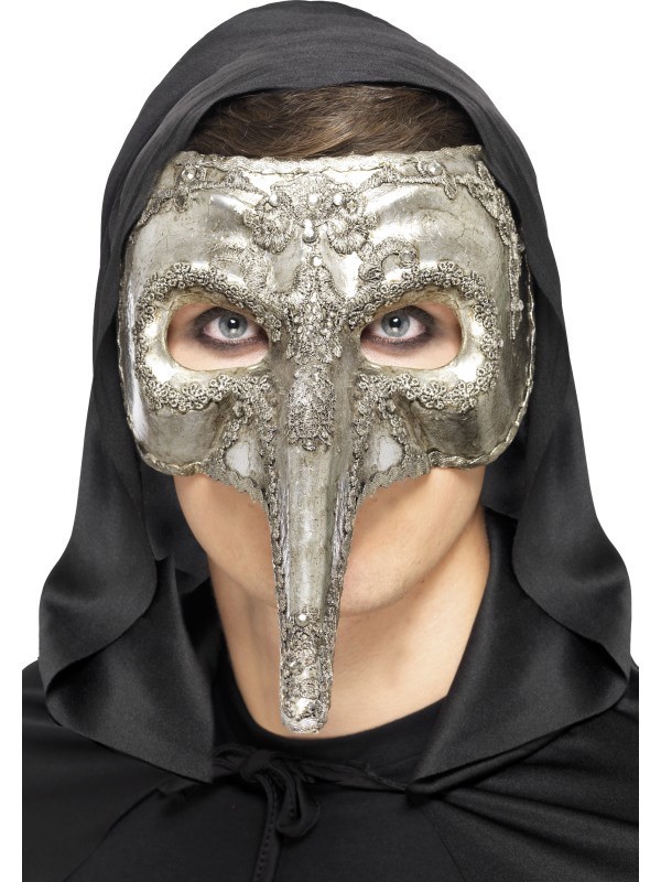 Venezianische Halloween Maske Silber | Wir machen Party.de |