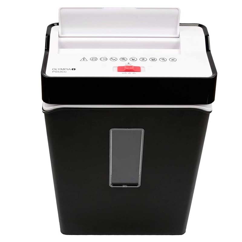 Olympia PS 53 CC Aktenvernichter P4 (Papierschredder, Partikelschnitt, 6 Blatt) - schwarz