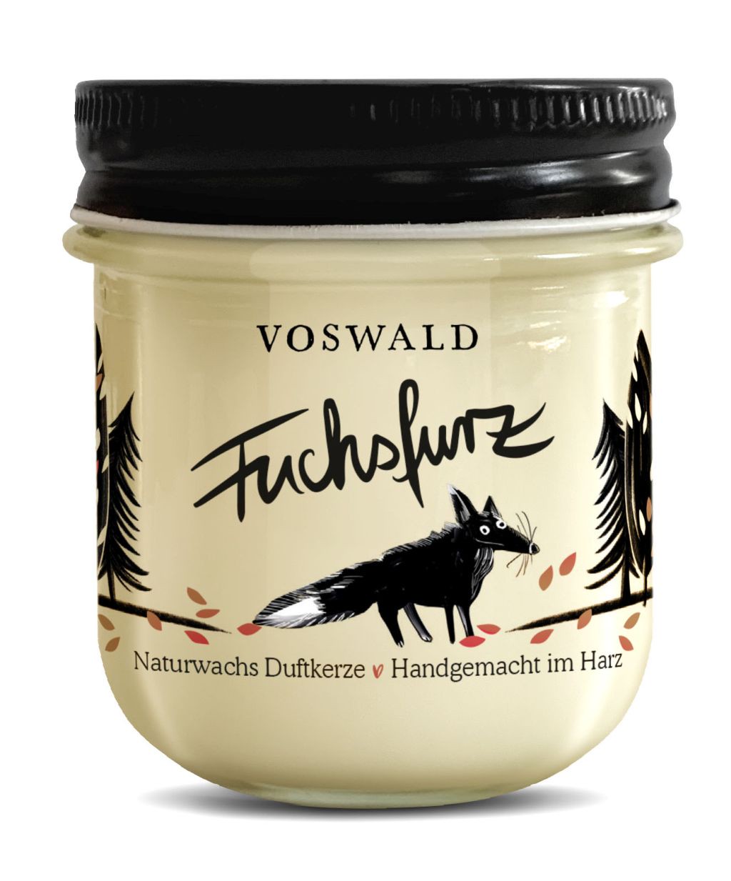 Duftkerze - Rapswachs - Fuchsfurz 150g