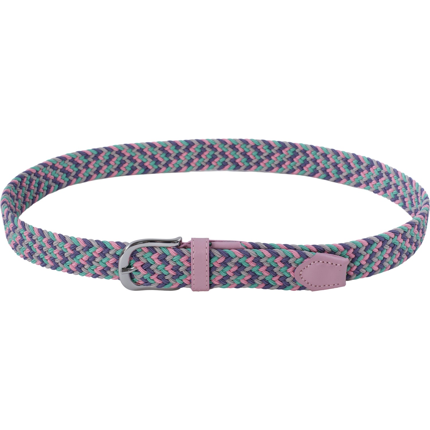 Alberto Gürtel Multicolor Braided, rosa/blau/grün