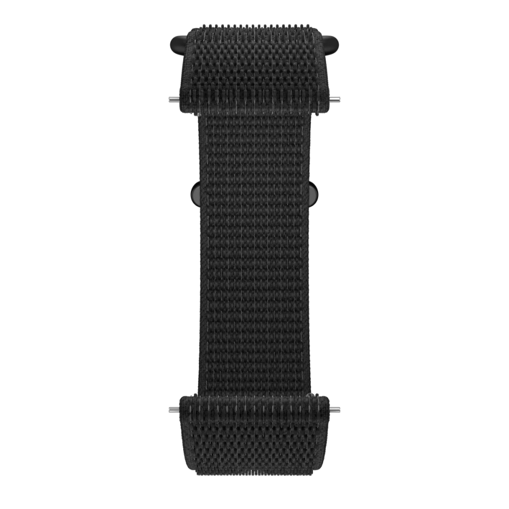 Polar Nylon Armband mit Klettverschluss, 22 mm, Schwarz