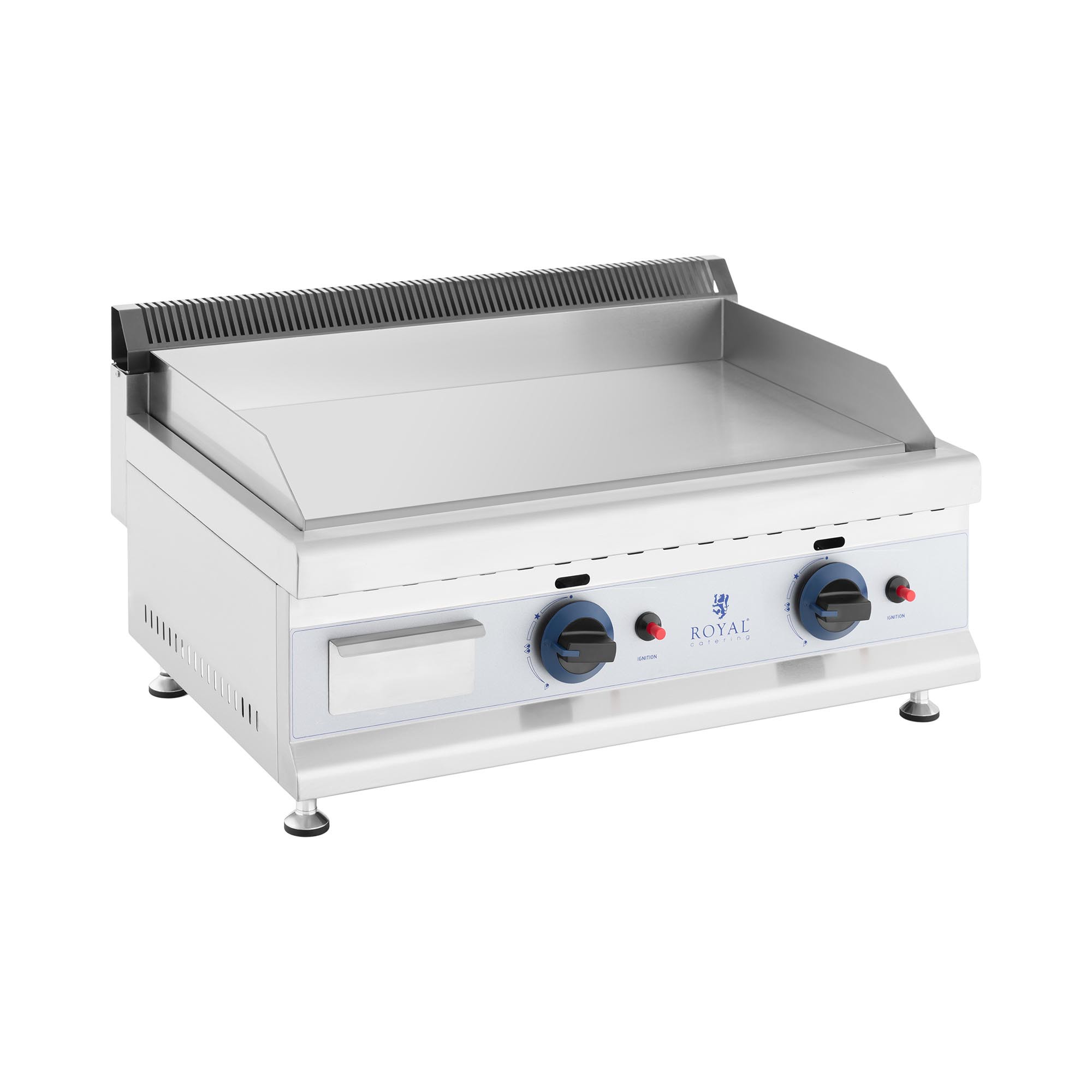 Royal Catering Doppel-Gasgrill - 60 x 40 cm - glatt - 2 x 3.100 W - Erdgas - 20 mbar