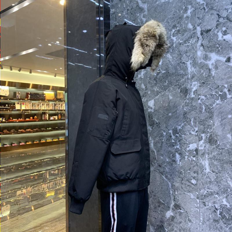 Men Winter Down Jacket Puffer Hooded real wolf fur Thick Coat doudoune homme Jackets Men Women Couples Parka Windproof Snow Overcoat Lwaxn