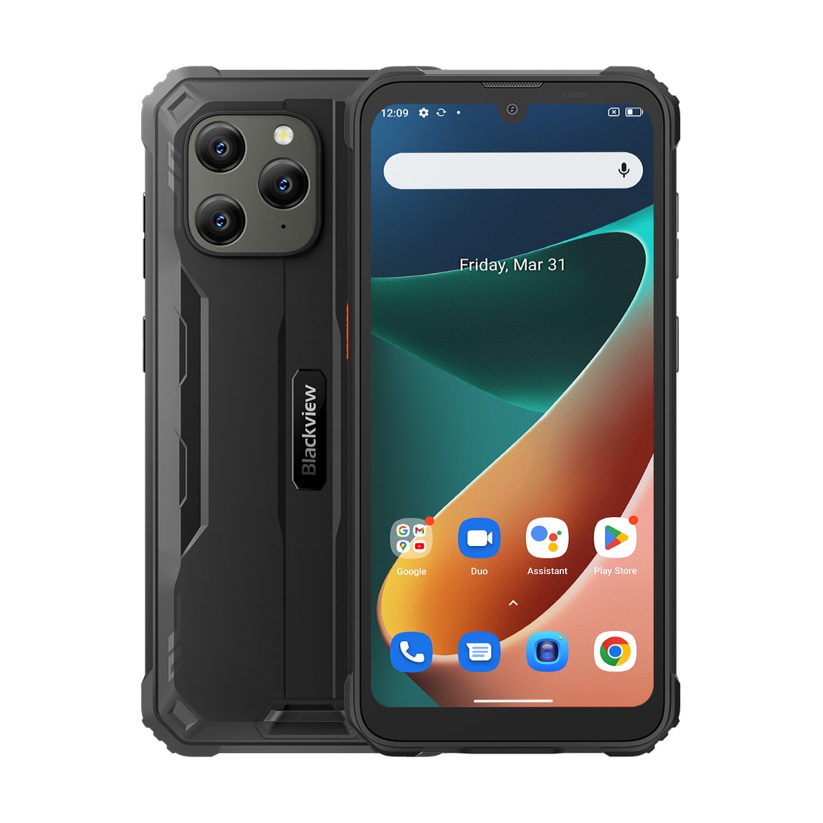 Blackview BV5300 Pro, Smartphone étanche - Android 12, Photo 13 Mpx, Mémoire de 64Go, 4Go de RAM, NFC, Charge inversée, 6 580 mAh, Noir