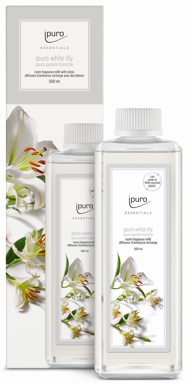 Ipuro Raumduft-Nachfüller ESSENTIALS white lily blumig 500 ml