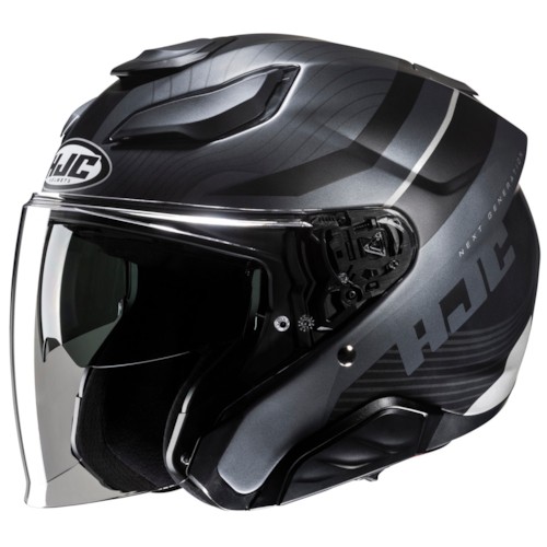 HJC F31 Naby, Jet helmet, Matt black Grey