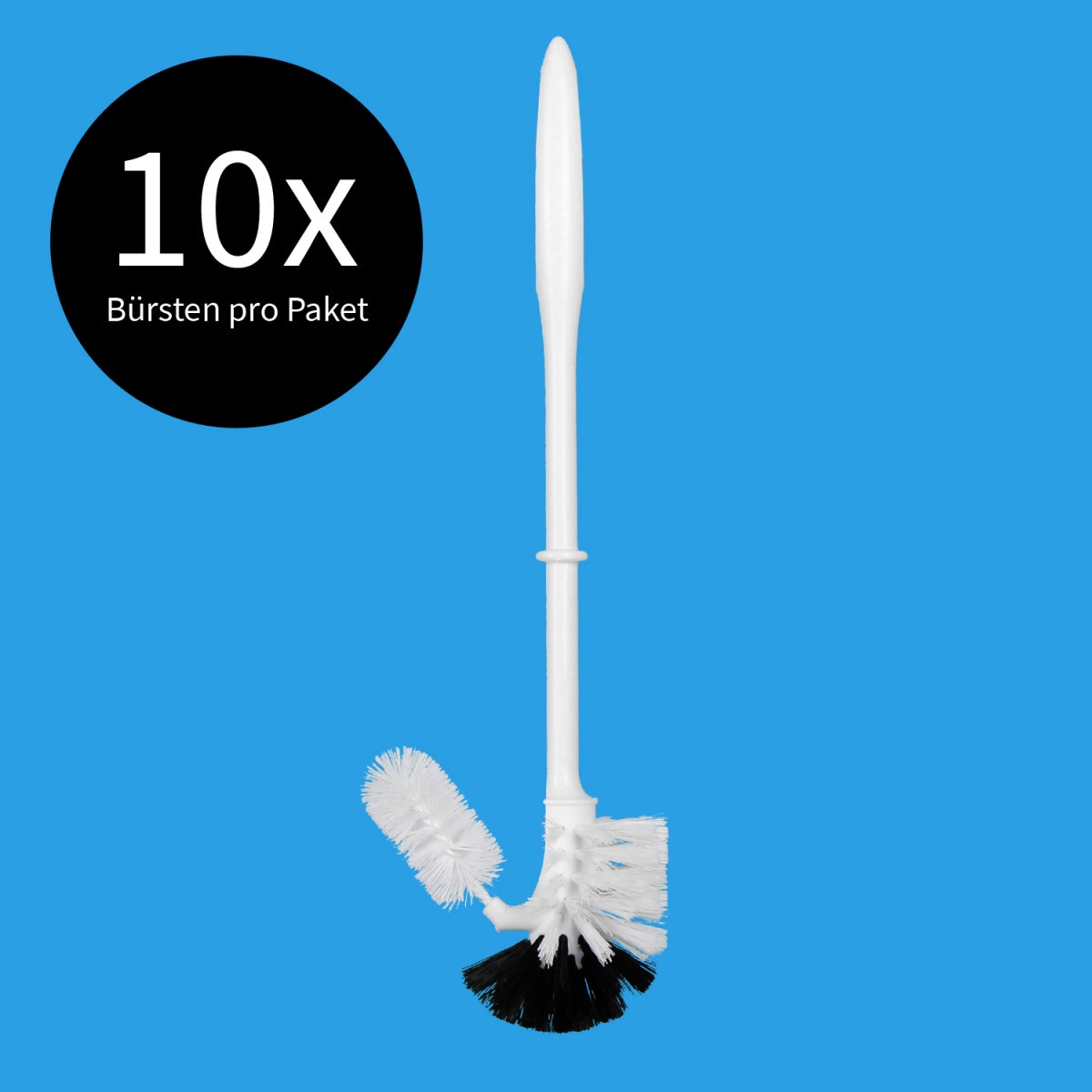 10 x WC-Bürste Noelle Profi-Brush 38 cm Randreiniger Klo Toilette Kunststoff 