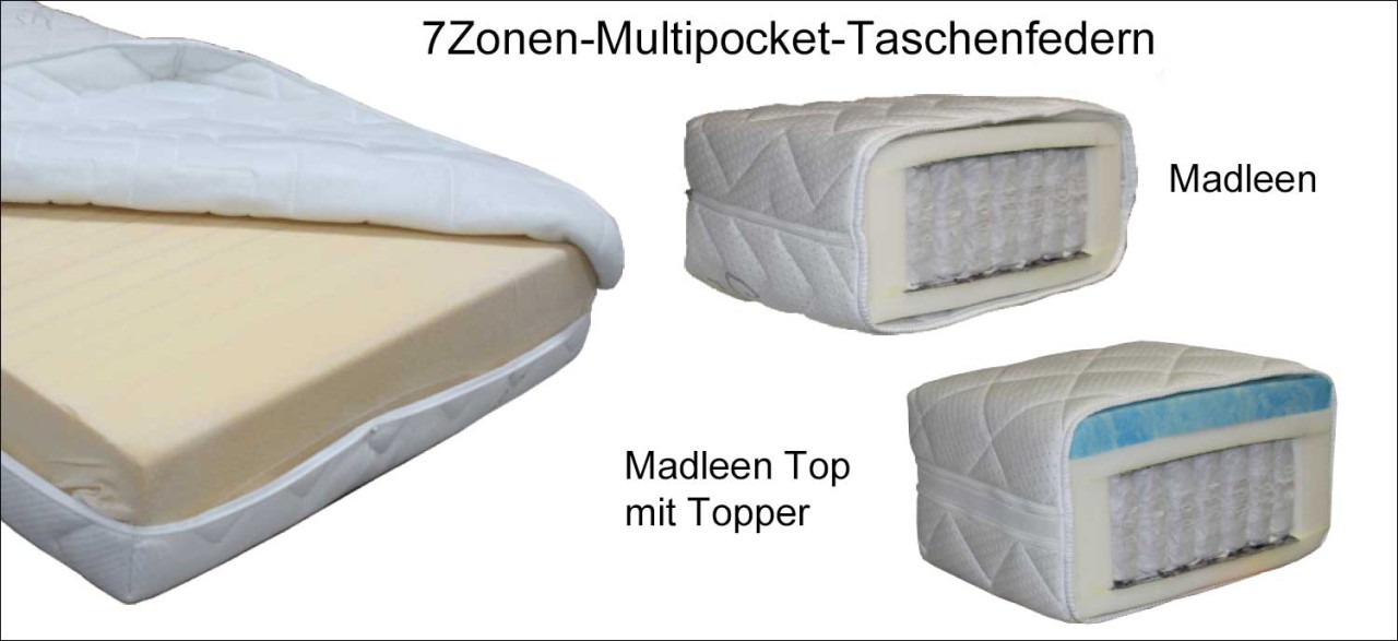 Kretschmar Madleen 7Zonen-Multipocket-Taschenfederkernmatratze 140x200 cm ind...
