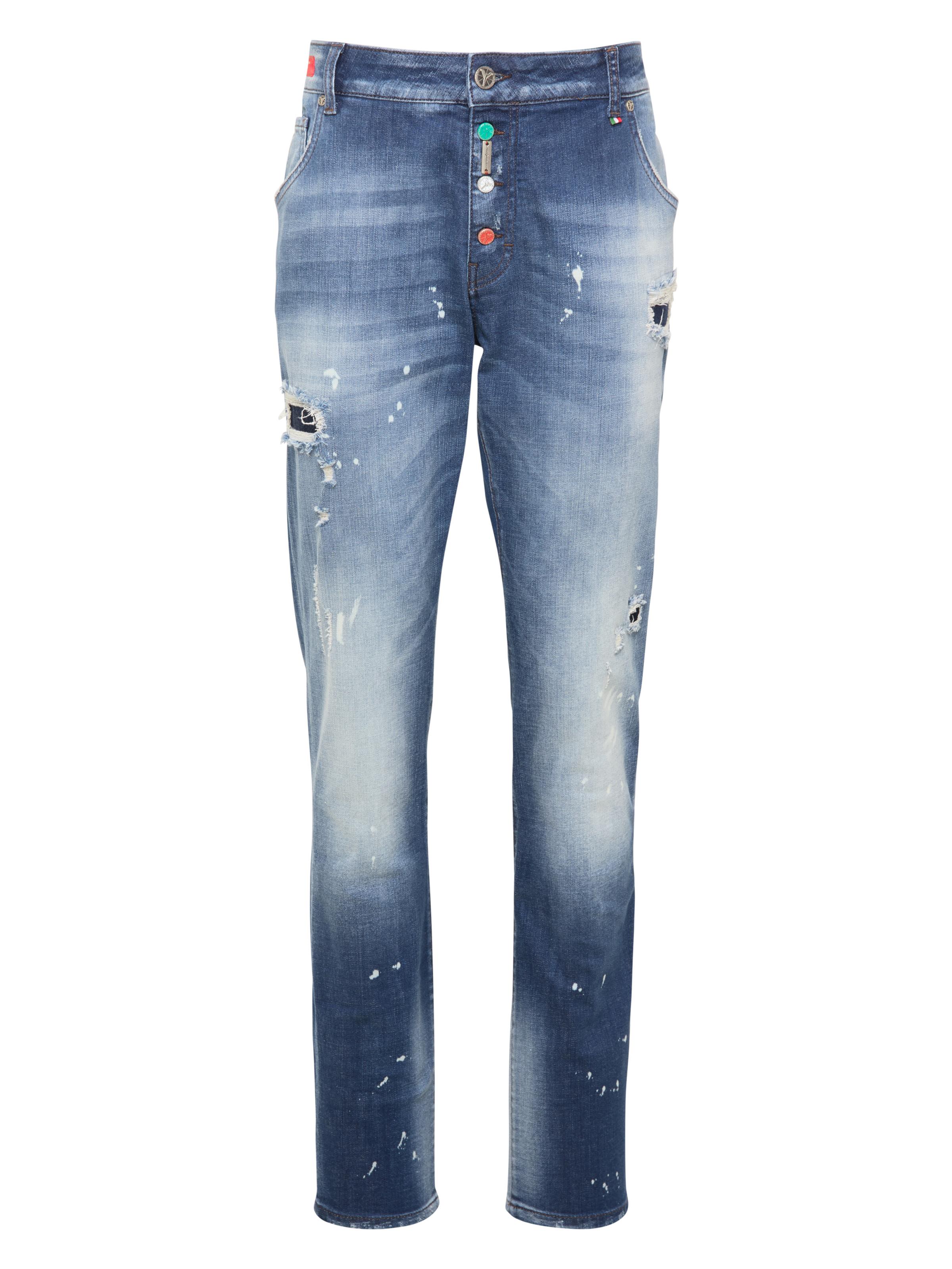 5-Pocket Jeans mit Destroyed-Effekten