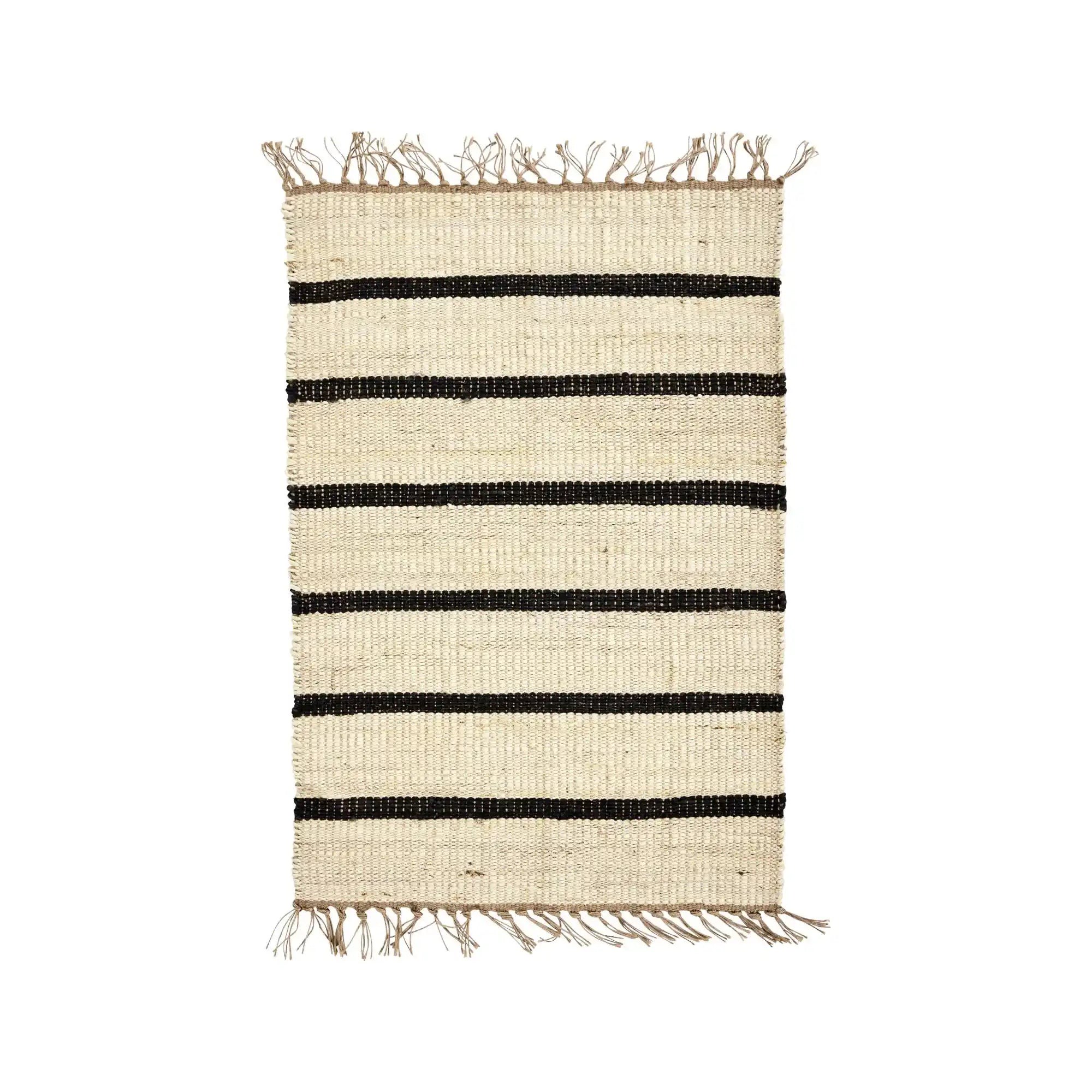 House Doctor Teppich Sima Schwarz Natur 60x90 cm