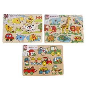 Big Tree bouton puzzle bois animaux - Joueco 610268