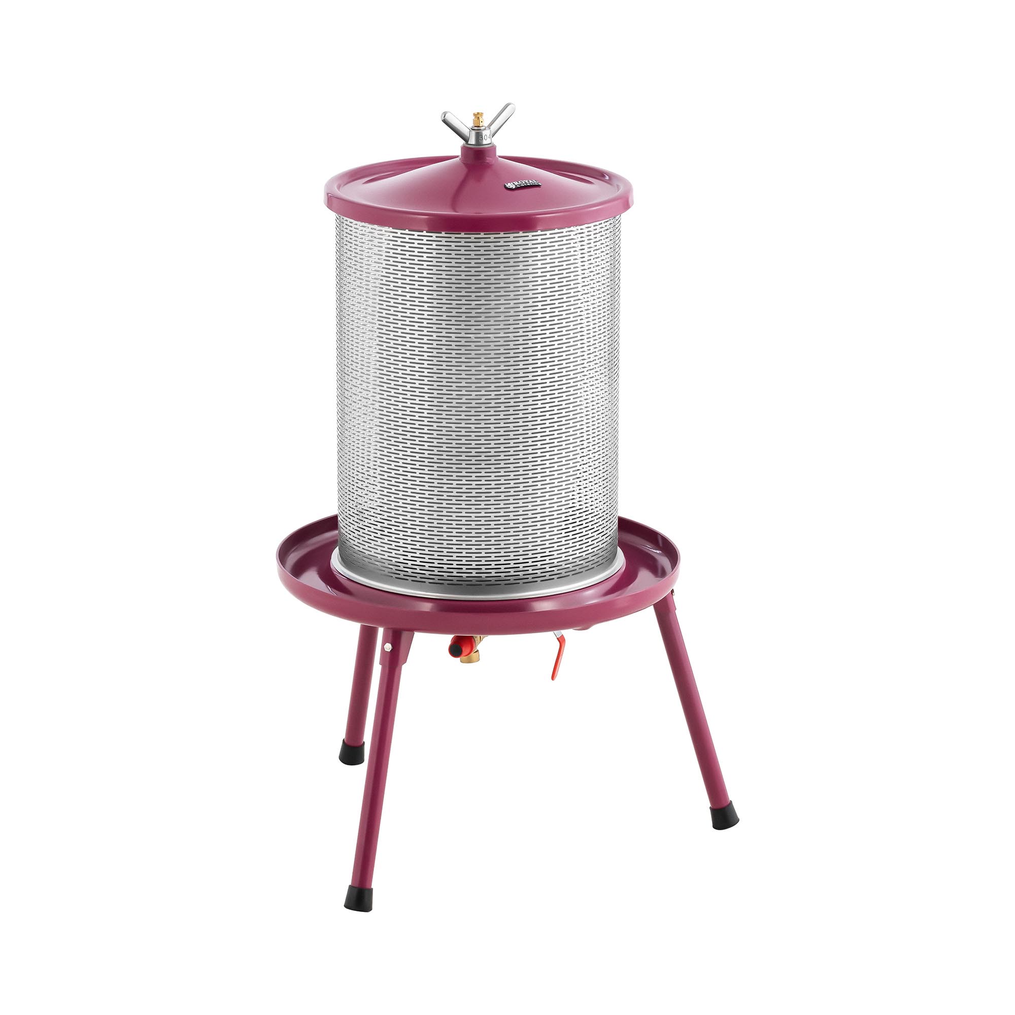 Wiesenfield Hydropresse - Edelstahl/Eisen - 40 l - 3 bar - inkl. 5 Presstücher - Royal Catering