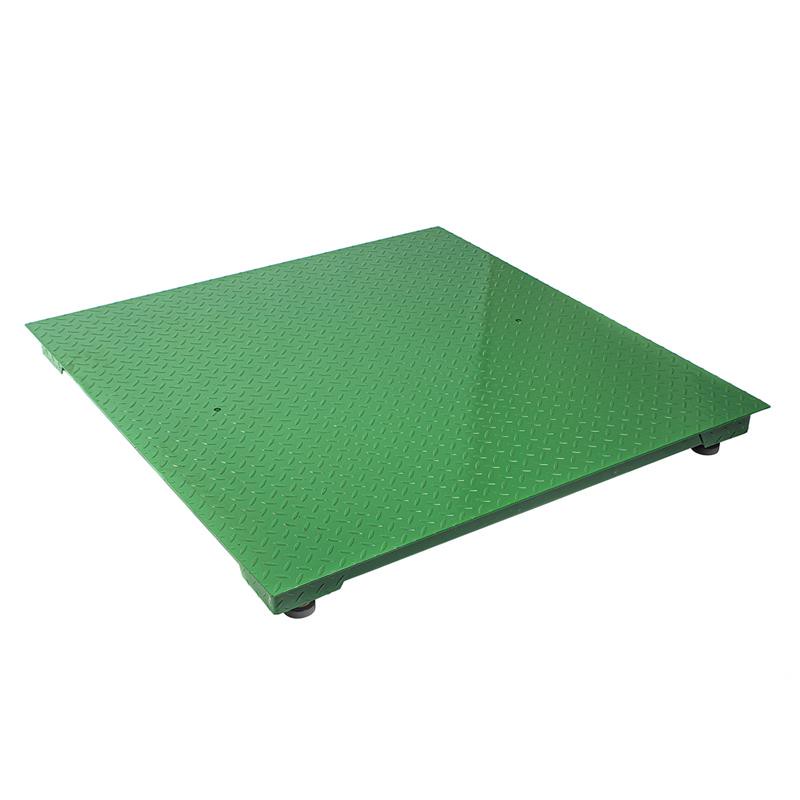 ALLPAX Bodenwaage 3000 kg / 1 kg- 1,2 x 1,2 m Stahl mit Rampe Anzeige Drucker – Digitale Bodenwaage Industrie Industriewaagen