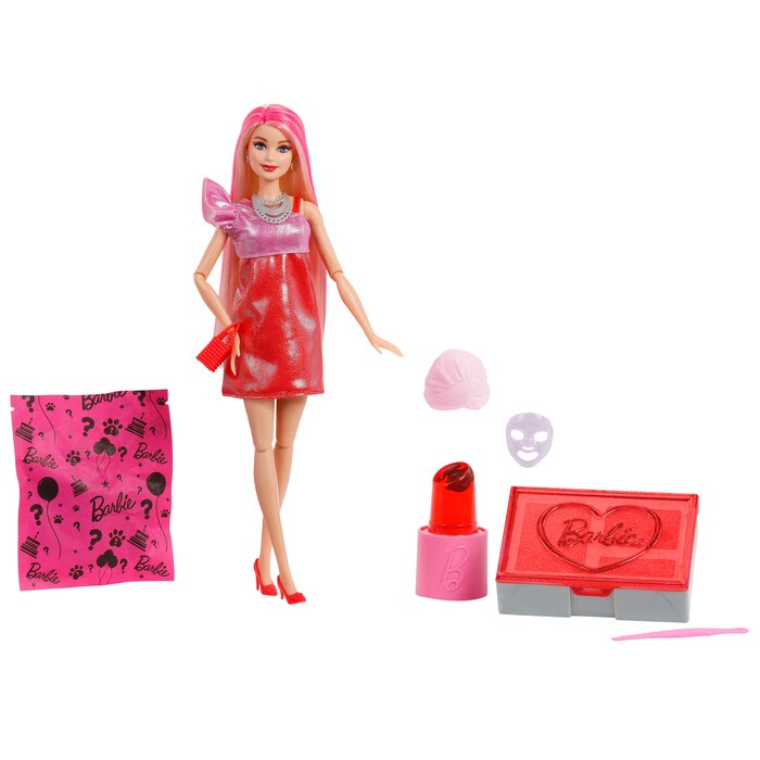 Barbie Party Unboxed Rote Puppe