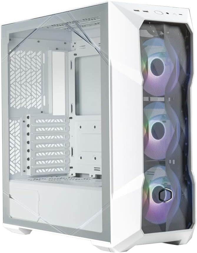 Cooler Master TD500 Mesh V2 ARGB Tempered Glass Mid Tower Gaming PC Case - White - TD500V2-WGNN-S00