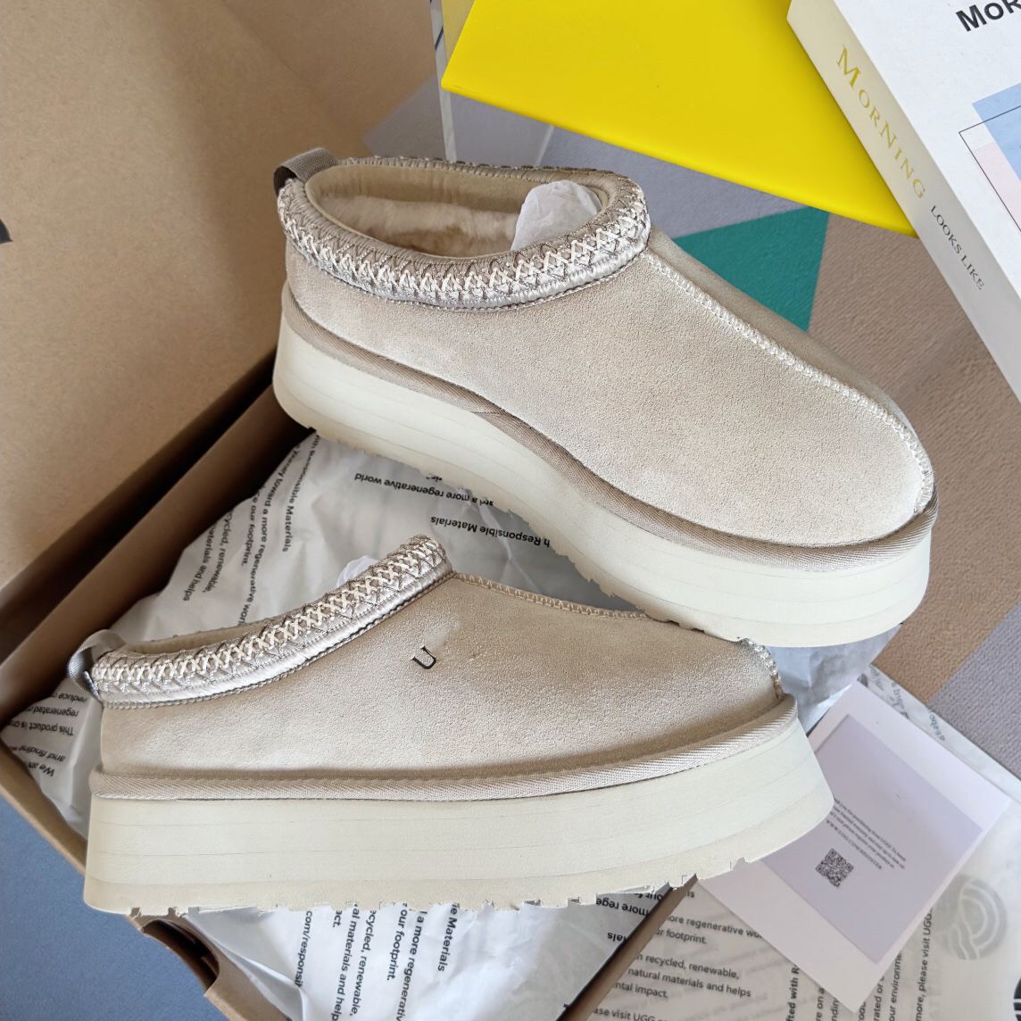 Tasman Slippers Mens Tazz Fur Boots Snow Boots Australia Sheepskin Slipper Classic Ultra Mini Platform Boot Winter Suede Shearling Slides Chaussu