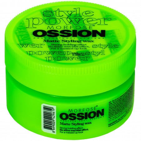 Morfose Ossion Matte Styling Wax - starkes mattes Haarwachs, 100 ml