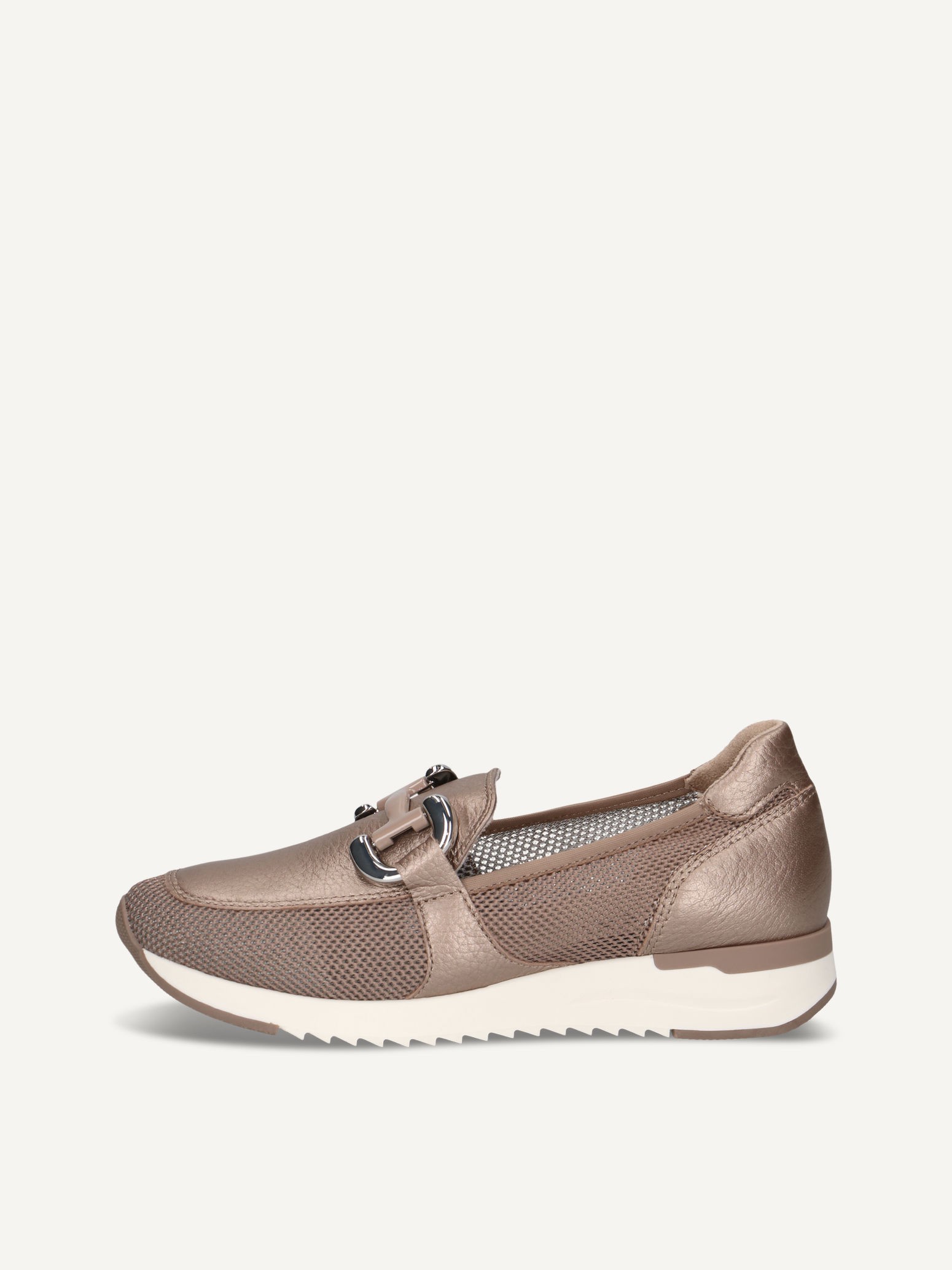 CAPRICE Slipper, metallic, aus Leder und Textil , Gr. 39