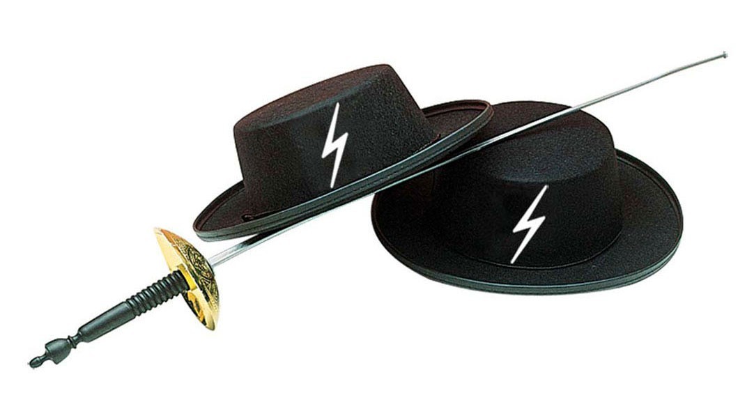 Schwarzer Rächer Kinderhut Aus Filz