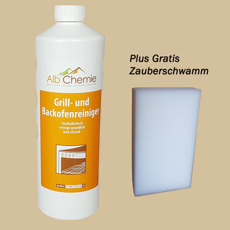 Albchemie Backofen- & Grillreiniger Konzentrat 1000ml + Zauberschwamm