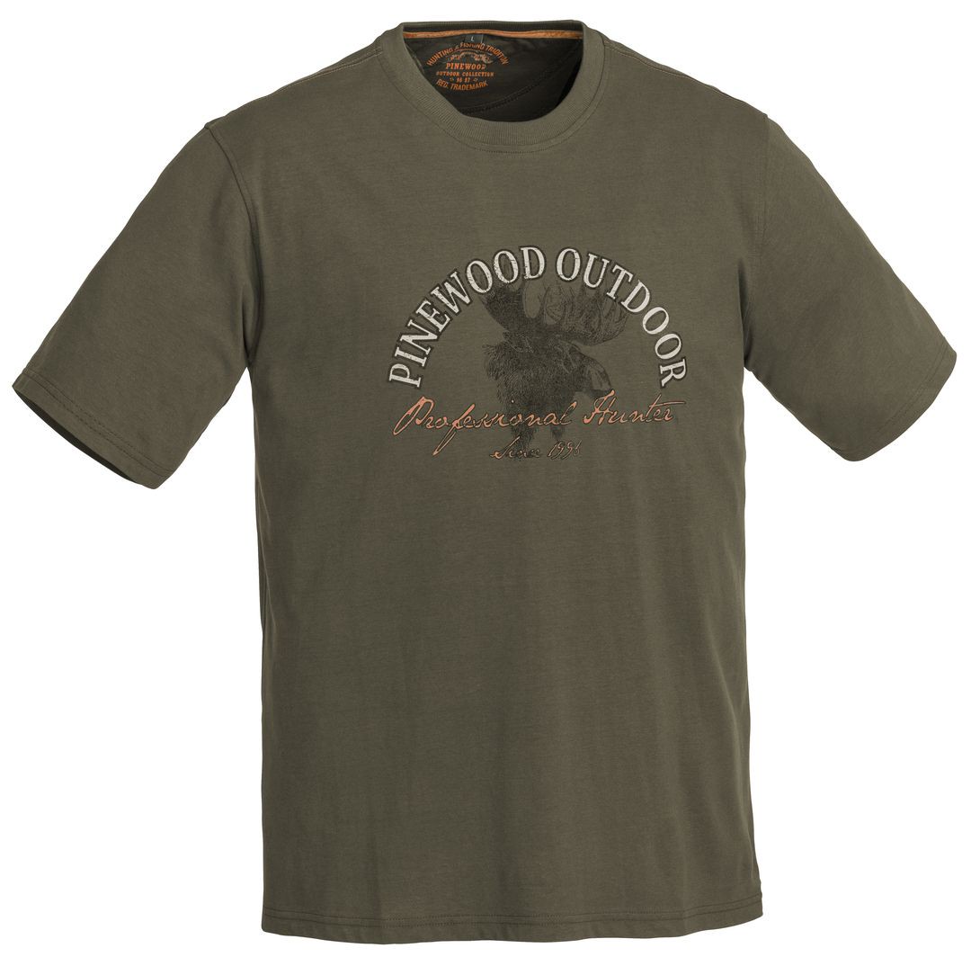 Pinewood Moose 2018 T-Shirt Größe: 4XL, Farbe: Khaki Grün