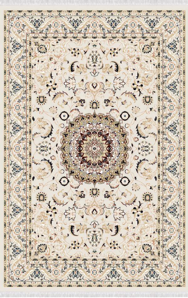 Bodenbelag Teppich Orientalisch Kunstteppich Kurzflor Vintage Beige Blau 160x230