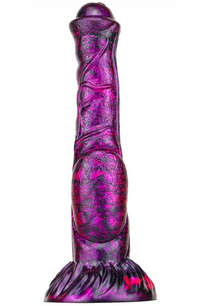 Metallic Fantasy Dildo Jumbox Purple/Black 24 cm