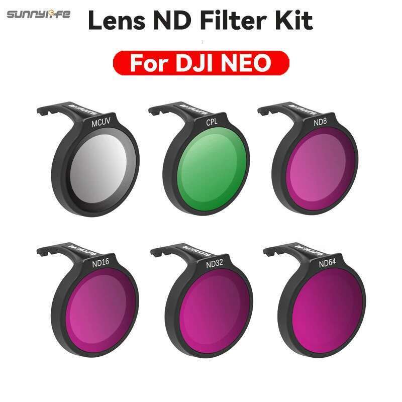 SunnyLife Lens Filtres ND MCUV CPL 8/16/32 / 64 Verre de film de cardan-drone pour DJI NEO Filter Camera Accessoires