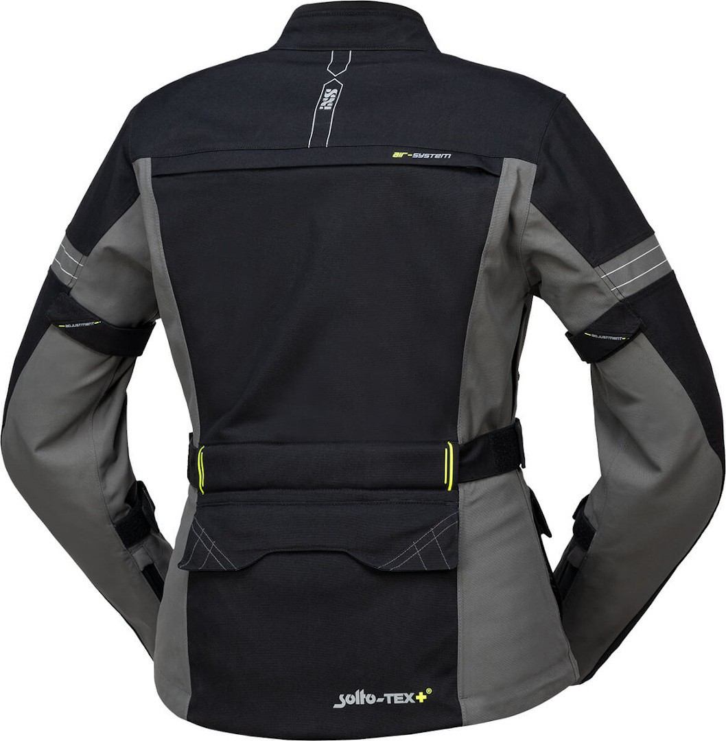 IXS Laminat ST-Plus Damen Motorrad Textiljacke, schwarz-grau, Größe XL