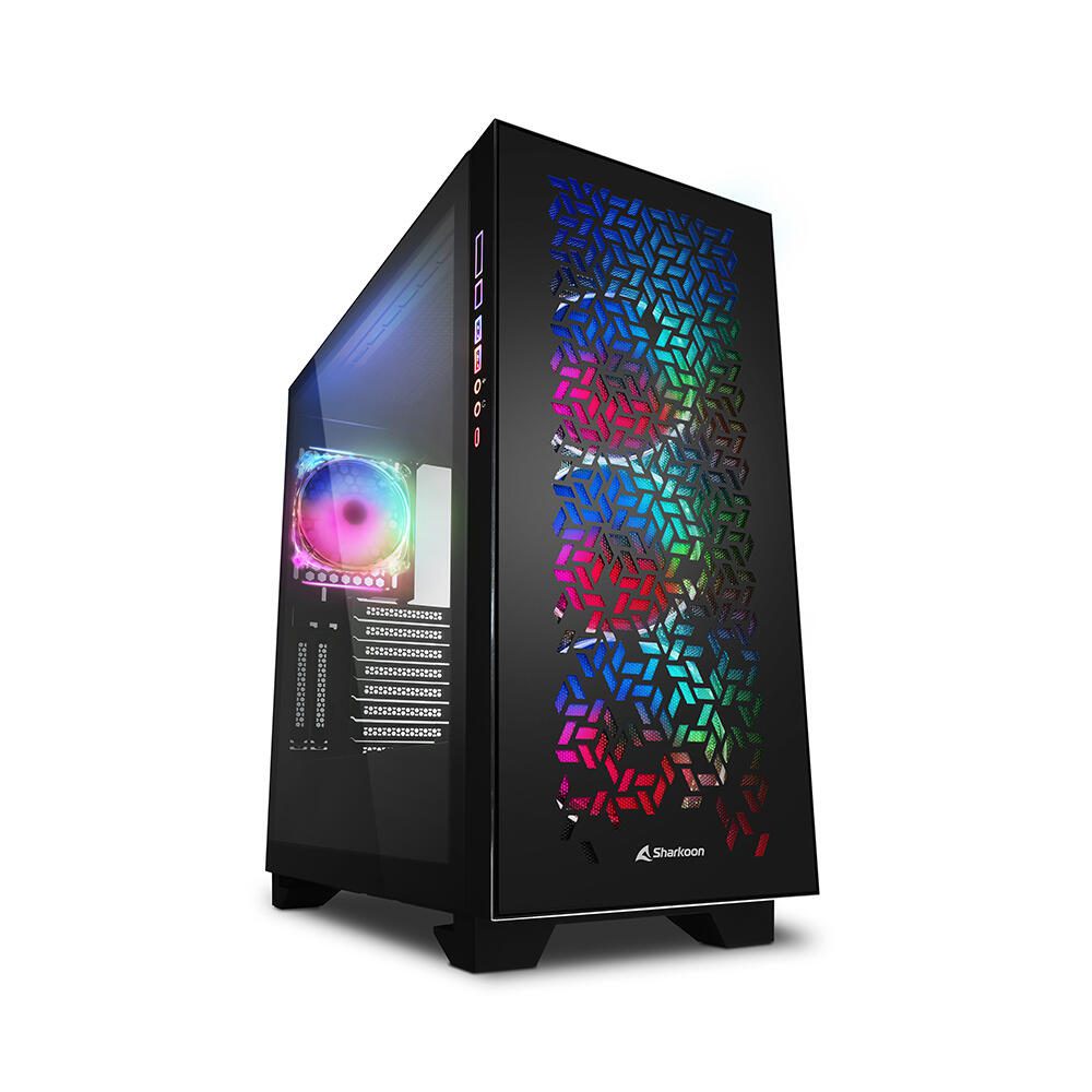 Sharkoon PC Gehäuse Elite Shark CA300H Black ATX E-ATX schwarz