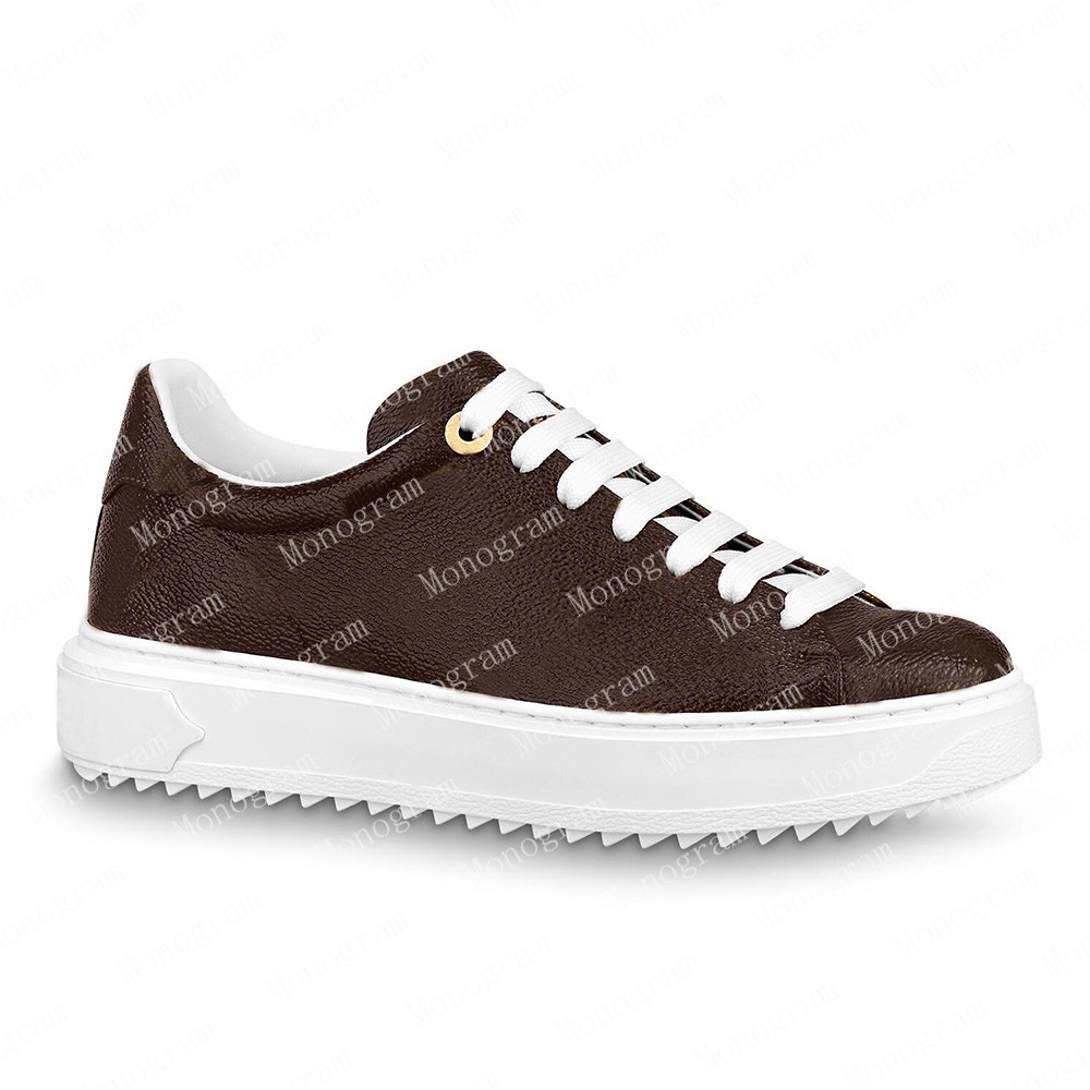 2024 Time out Women Casual shoes brown flower sneakers womens sneaker girls trainer casual shoe Flowers embossed 9 colors with box and dust bag 3