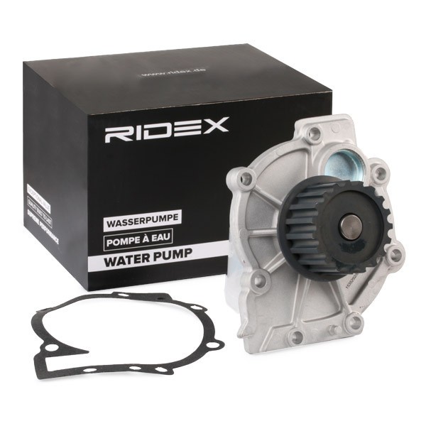 RIDEX 1260W0070 Pompa Apa dinti: 19, cu rola curea, pentru actionare curea distributie, cu set suruburi, cu etansare