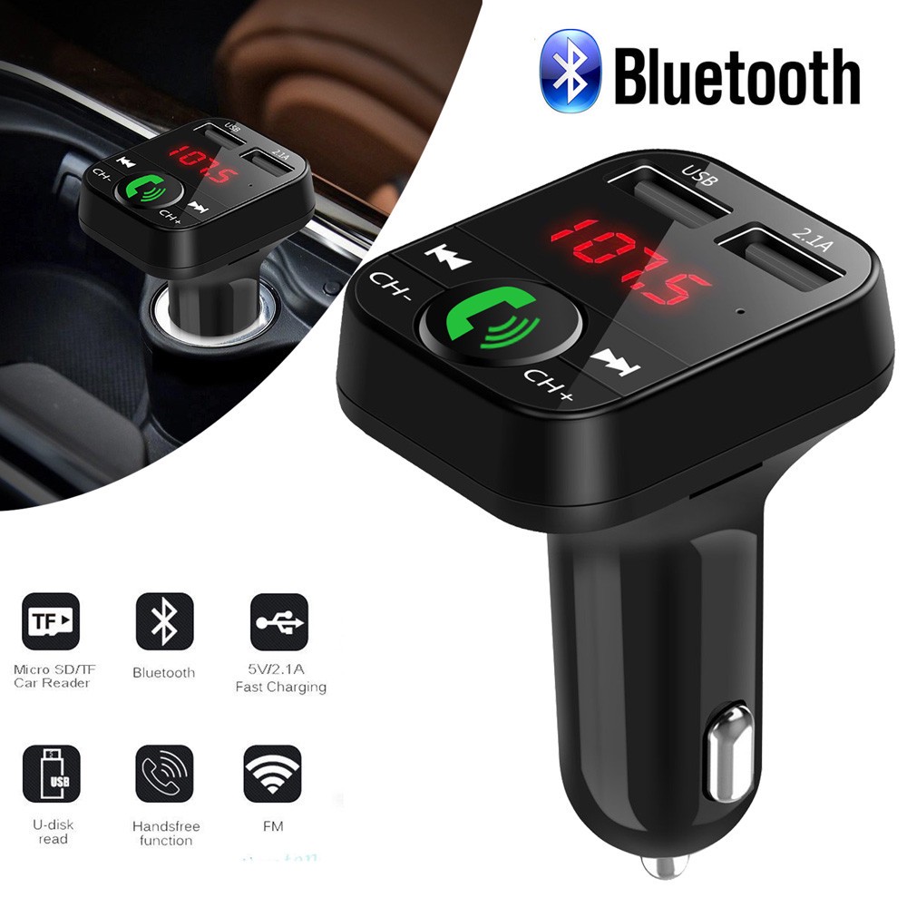 Kit de voiture Hands sans fil Bluetooth Fast Charger FM Transmetteur LCD MP3 lecteur USB Charger 2.1A Accessoires Hands Free Audio Receiver